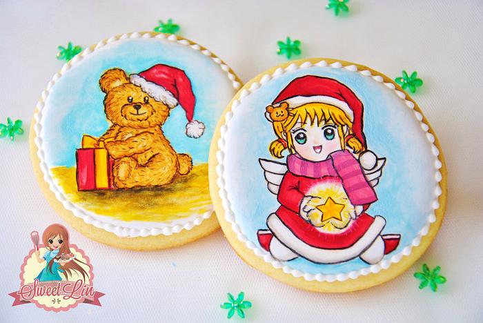 Handpainted Christmas Cookies