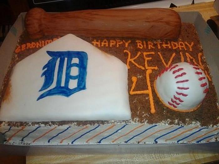 Detroit Tigers Baseball Cake