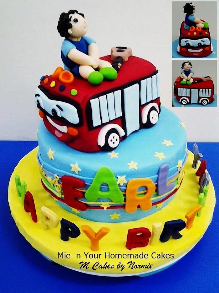 Wheels of the Bus Themed Cake