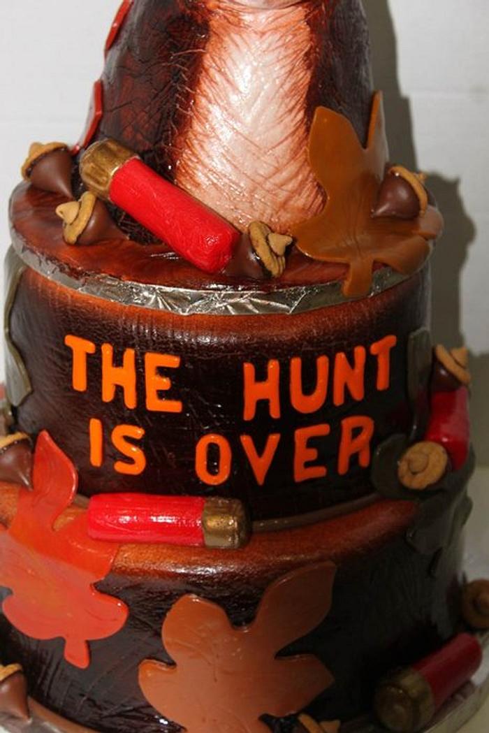 The Hunt is Over Groom's Cake