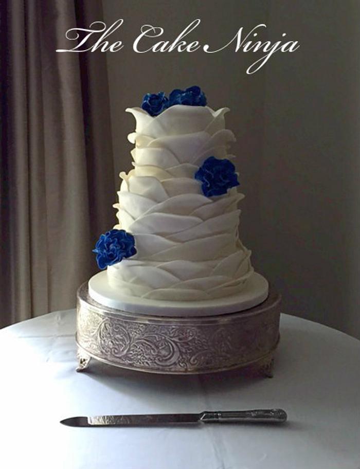 wave wedding cake