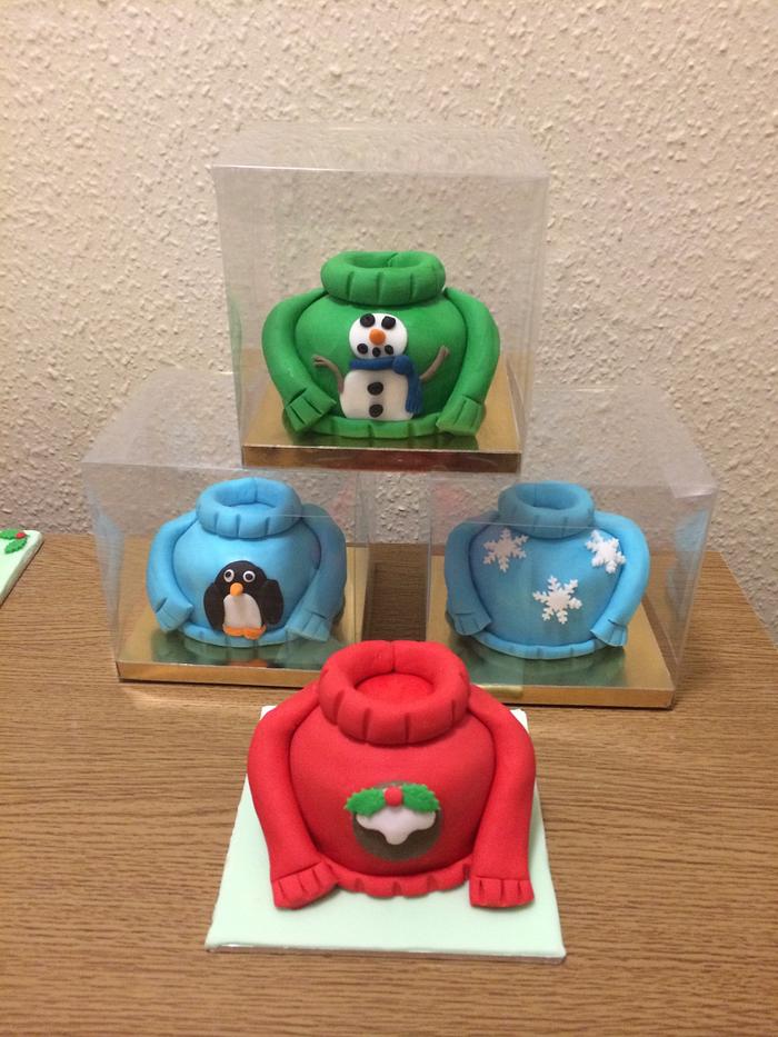 Christmas jumper cakes