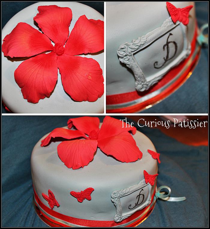 Coral flower cake