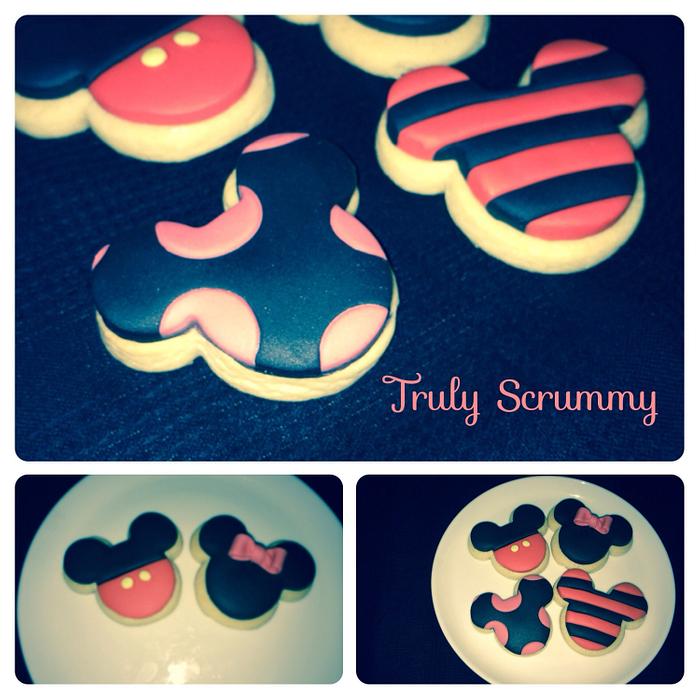 Mickey and Minnie Cookies