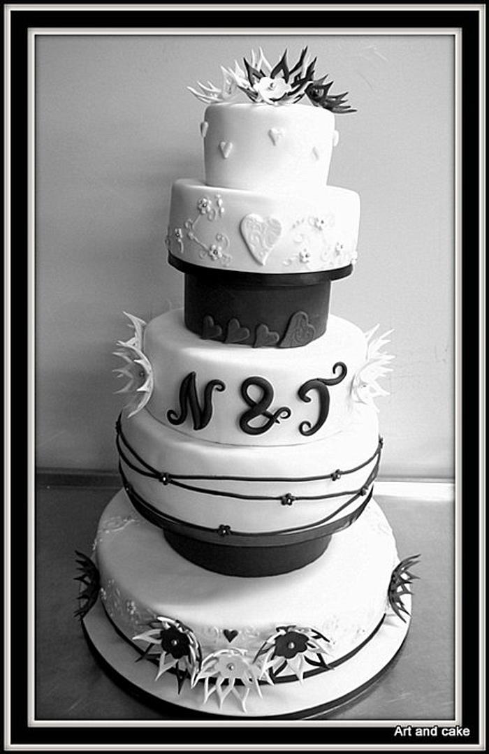 Wedding cake Black/white