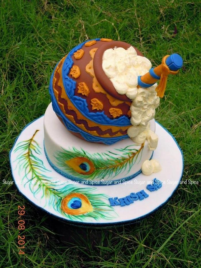 Krishna Theme cake