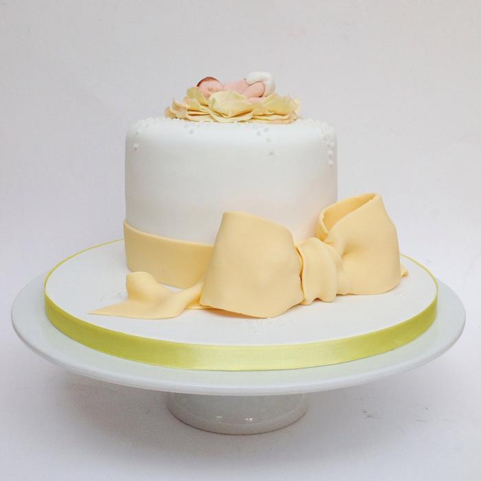 Neutral Baby Shower Cake