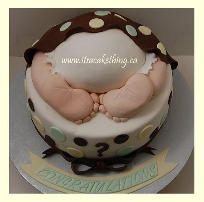 Baby Diaper Bottom Shower Cake