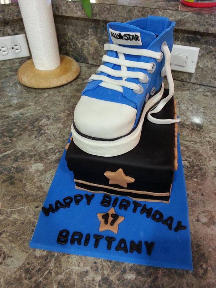 Converse shoe cake