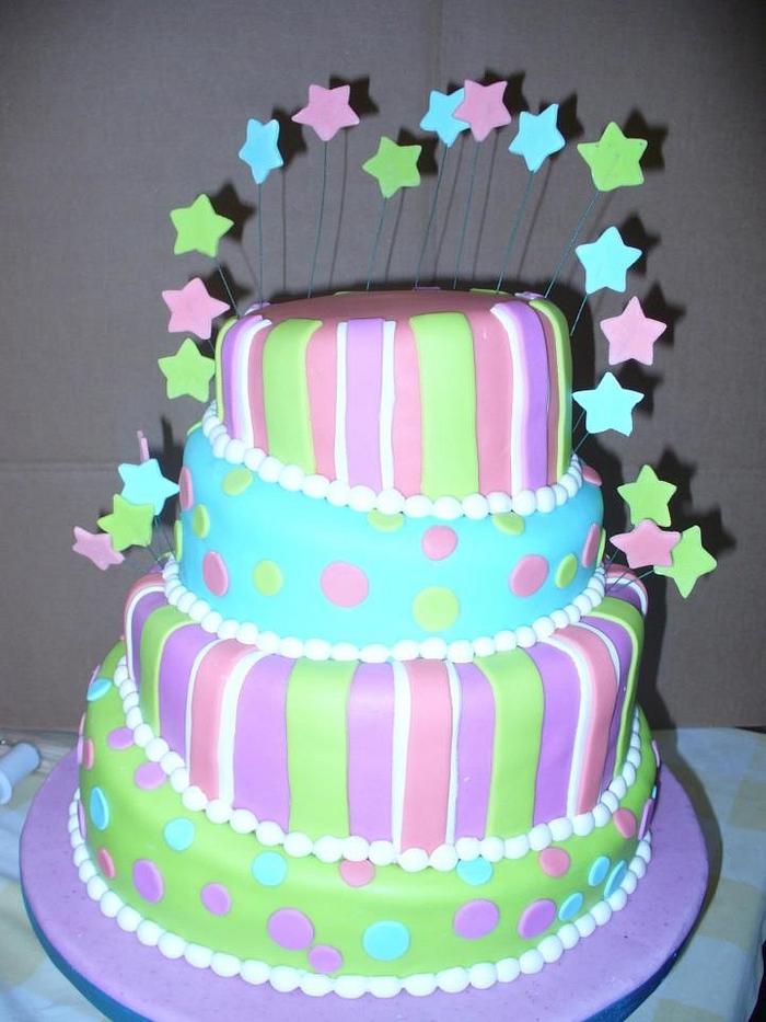 Star world birthday cake
