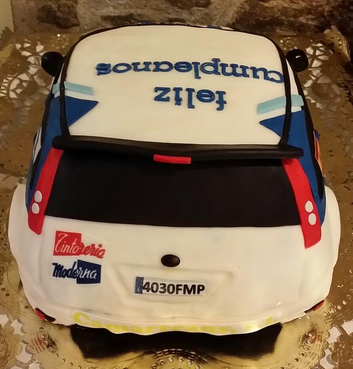 rally car cake