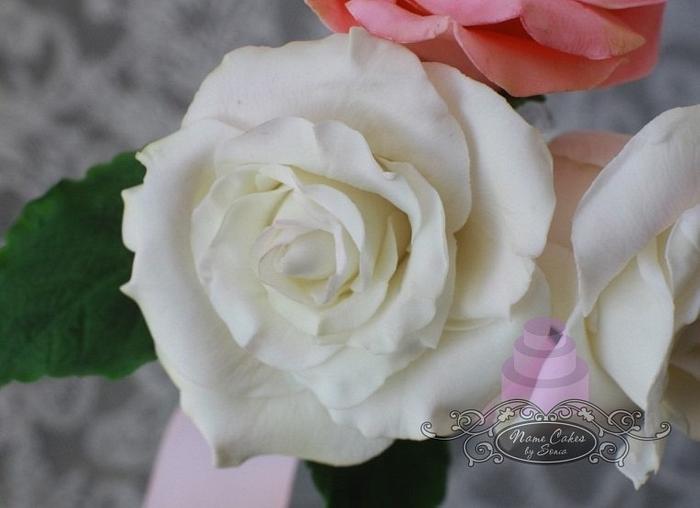 White Sugar Roses