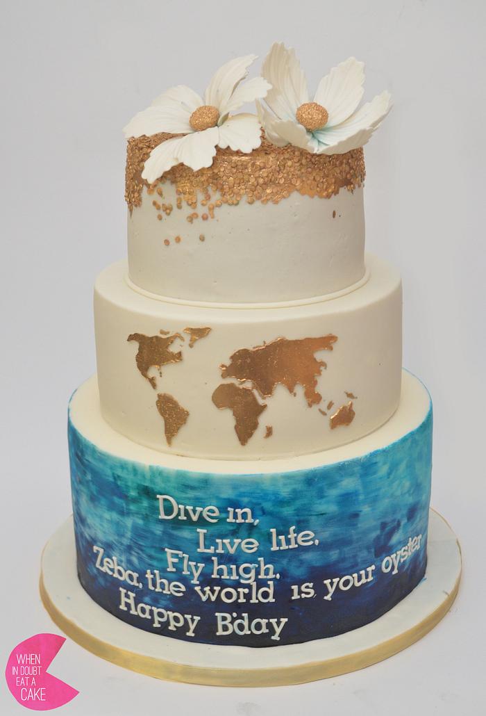 Travel enthusiast cake! 