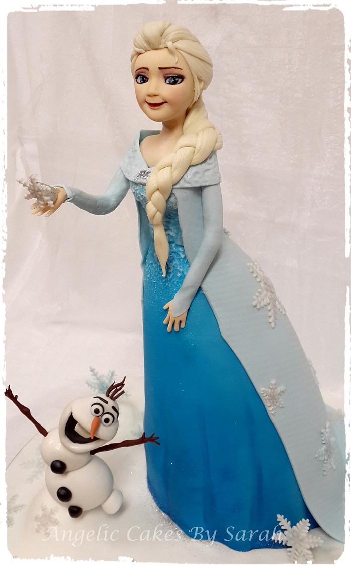 Elsa Frozen 3d Sculpted Cake