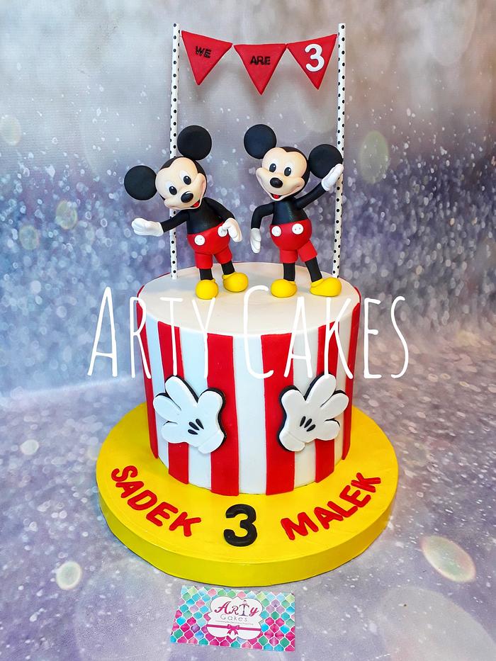 Mickey mouse twin cake