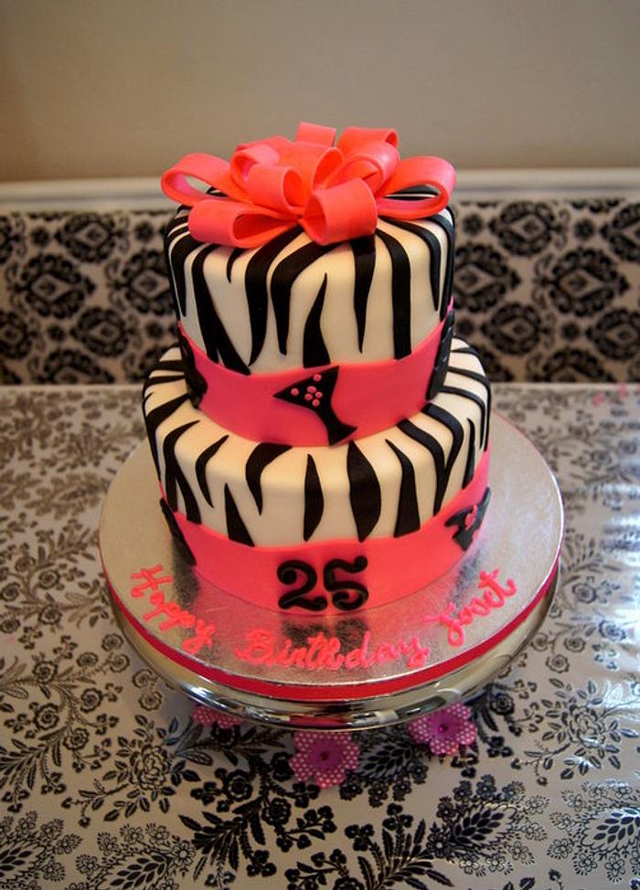 Zebra Diva Cake