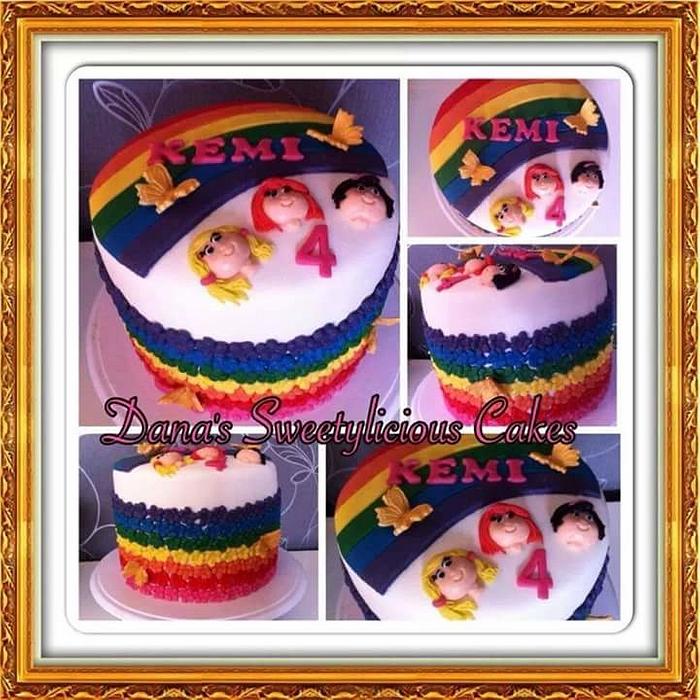 Rainbow k3 cake