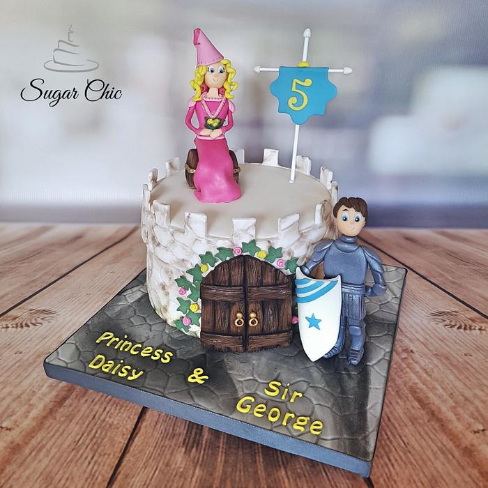 x Princess & Knight Castle Cake x