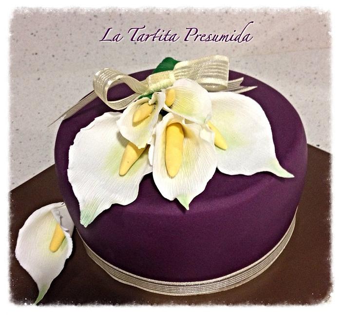 Cala lily cake