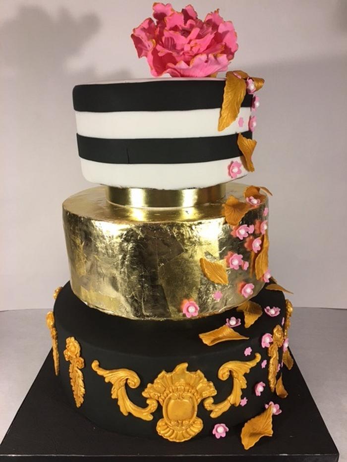 First attempt at a wedding-style cake
