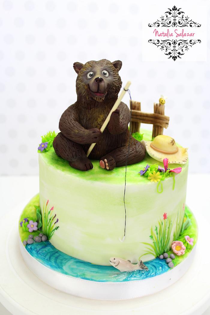 The fisherman bear cake