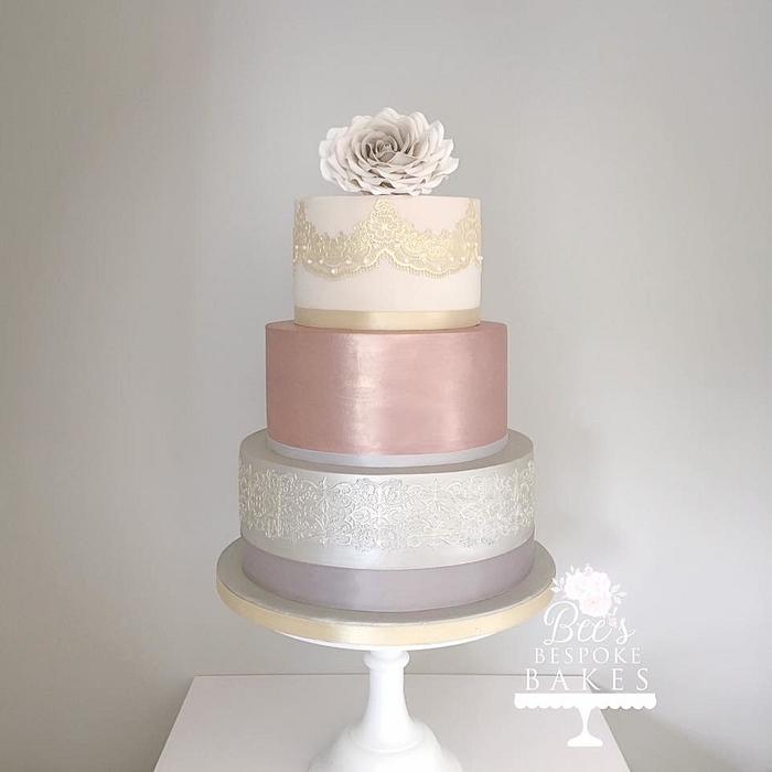 Three tier lustre and lace