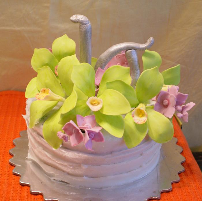 Cake with Orchids