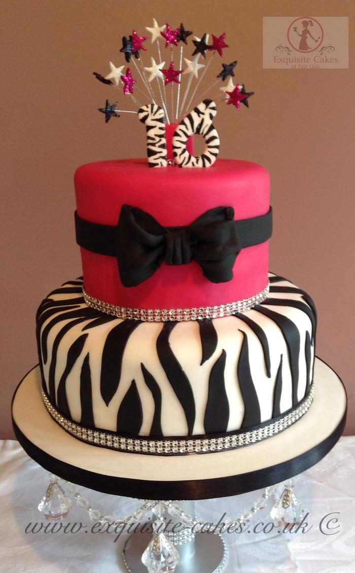 Zebra print cake