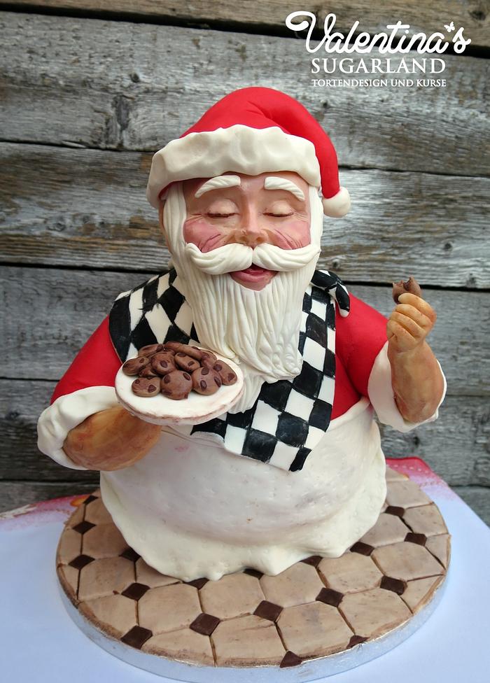 3D Cake Santa Claus and the Cookies