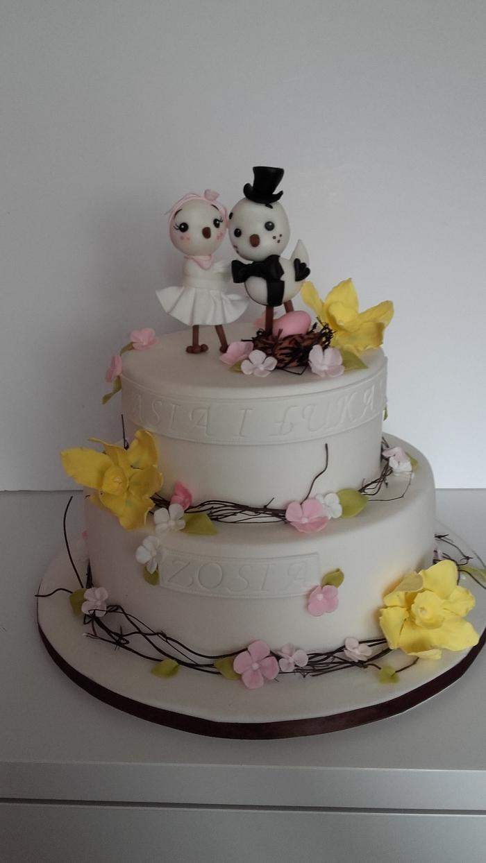 Easter wedding cake