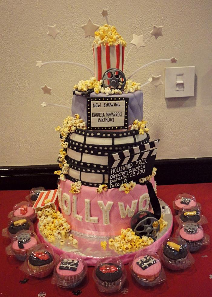 Hollywood theme cake