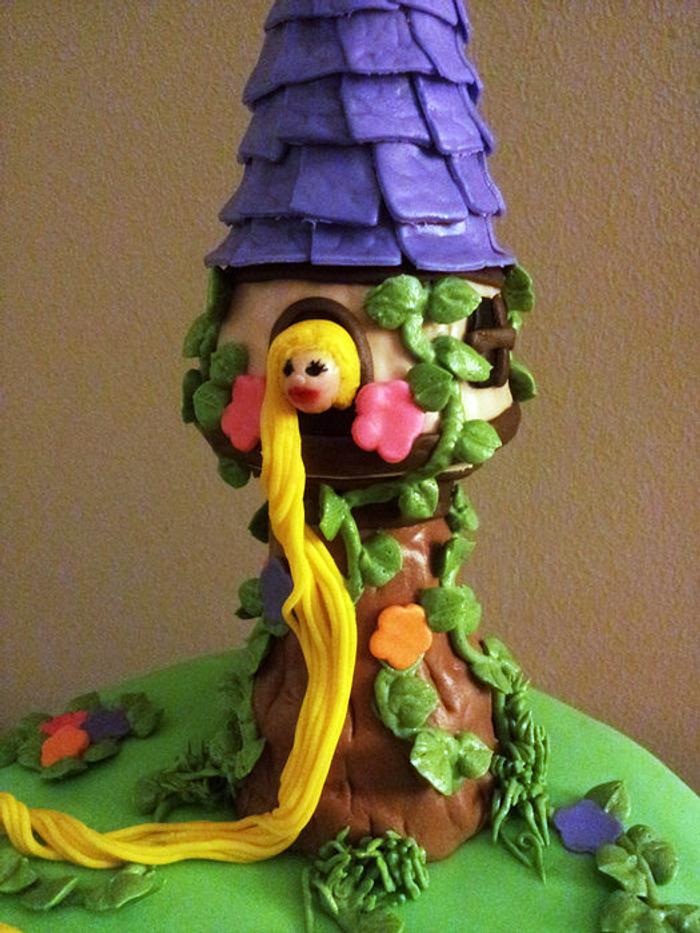 Rapunzel cake and tower