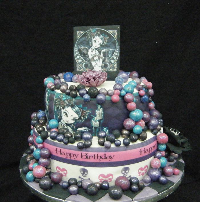 Funky cake for 15 year old