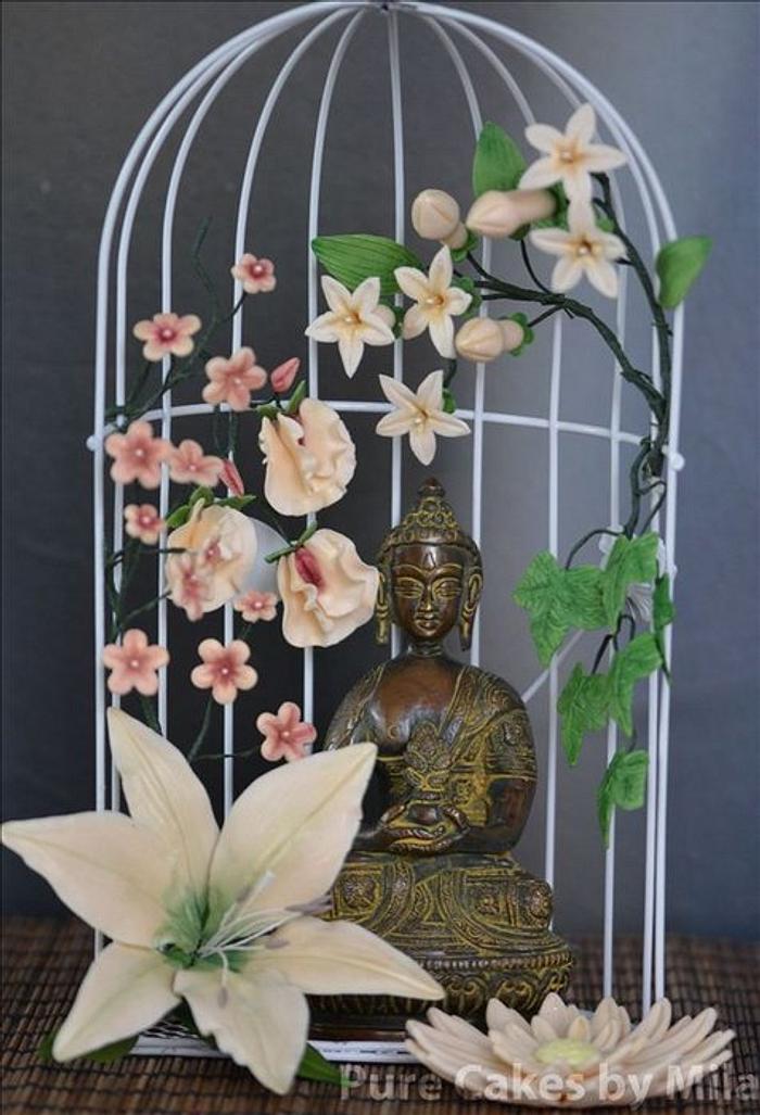 Sugar Flowers Mindfull Buddha