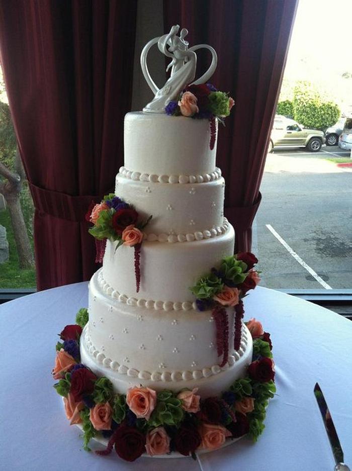Simple, yet elegant wedding cake