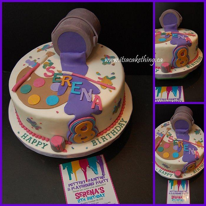 Paint Splatter Party Cake