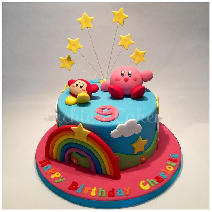 Kirby Rainbow Cake