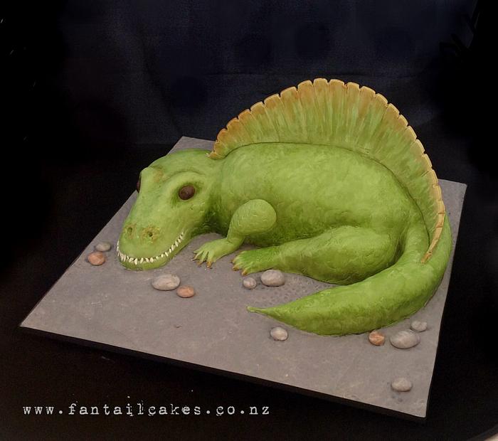 Spinosaurus Dinosaur (my first sculpted cake)