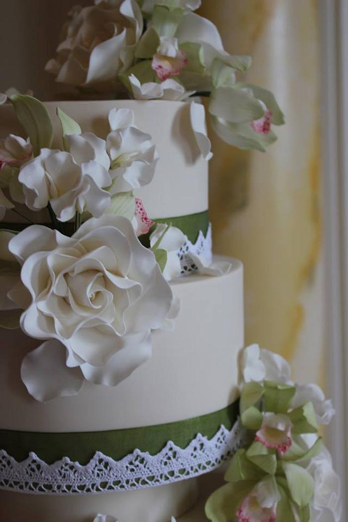 Orchid Wedding Cake.