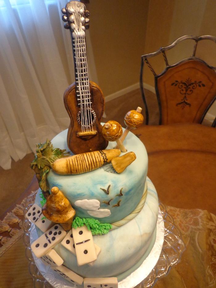 Puerto Rico themed cake