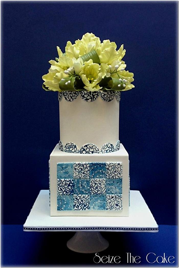 Delft Blue Cake