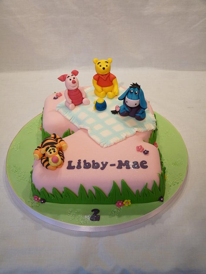 NUMBER TWO WINNIE THE POOH CAKE