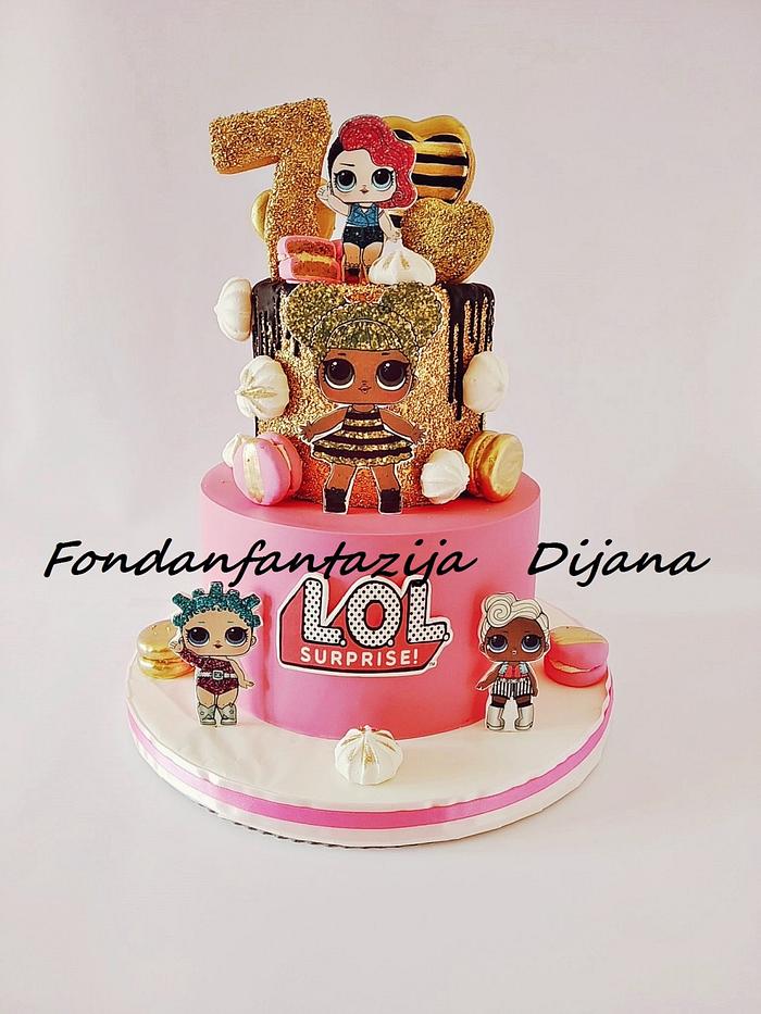 L.O.L. themed cake