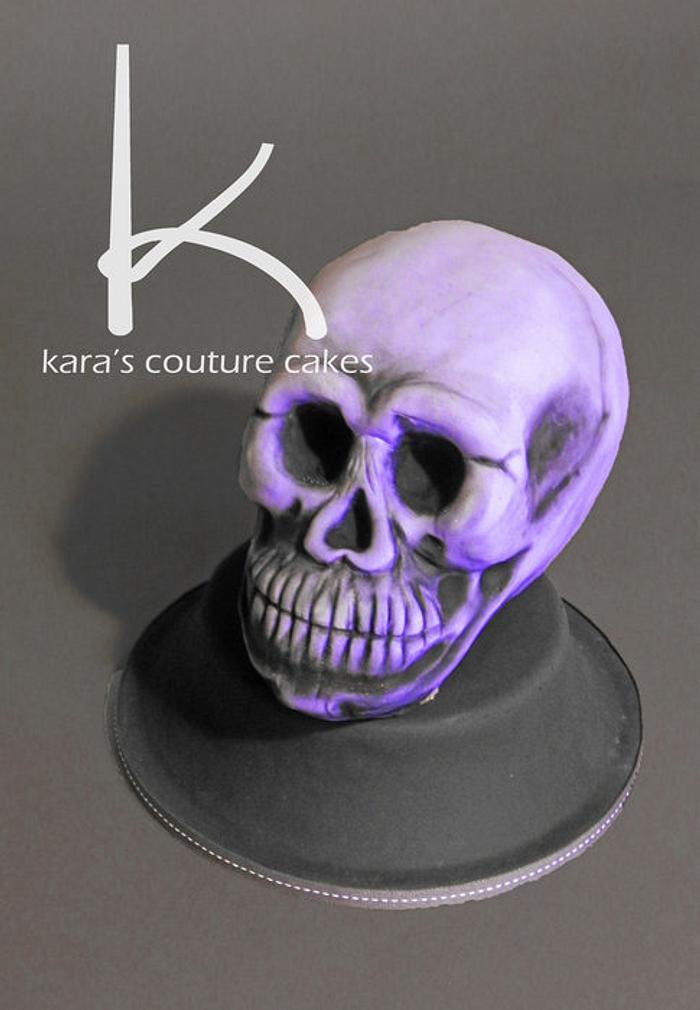  3D Purple 'Lucy' Skull Cake