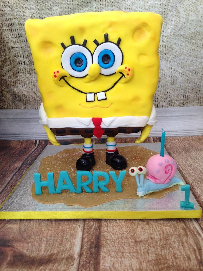 SpongeBob square pants cake