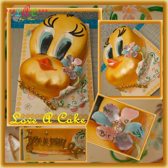 Tweety Bird-themed Birthday Cake