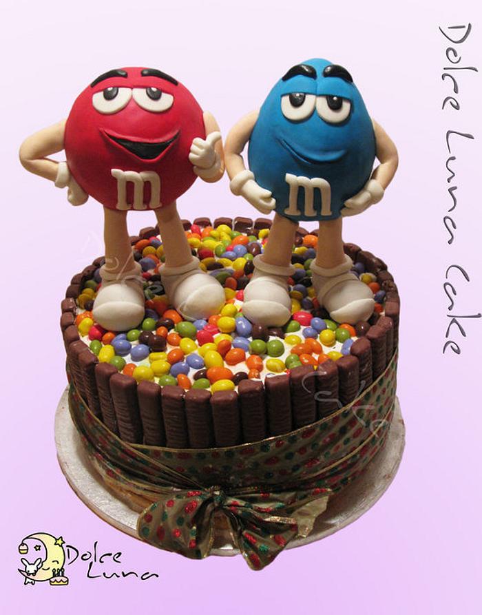 m&m's cake