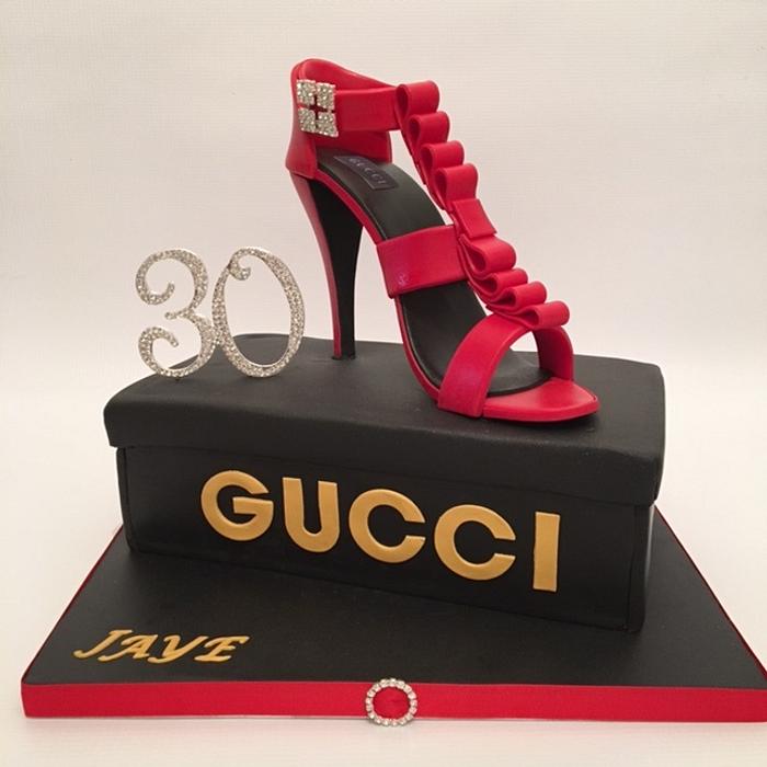Gucci shoe cake