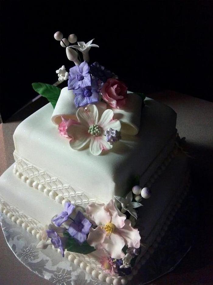 Square Wedding Cake