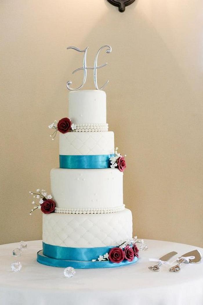 Lovely 4 Tiered Wedding Cake